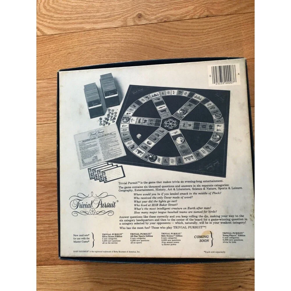 Trivial‎ Pursuit Master Game Genus Edition 1981 Genius Trivia Original Vintage